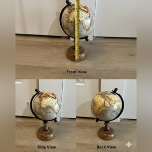 Vintage style globe with wooden base